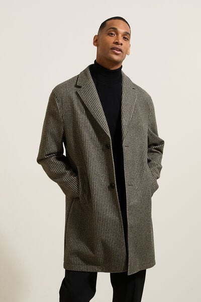 Manteau hiver long col tailleur