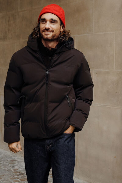 Doudoune zippée à capuche