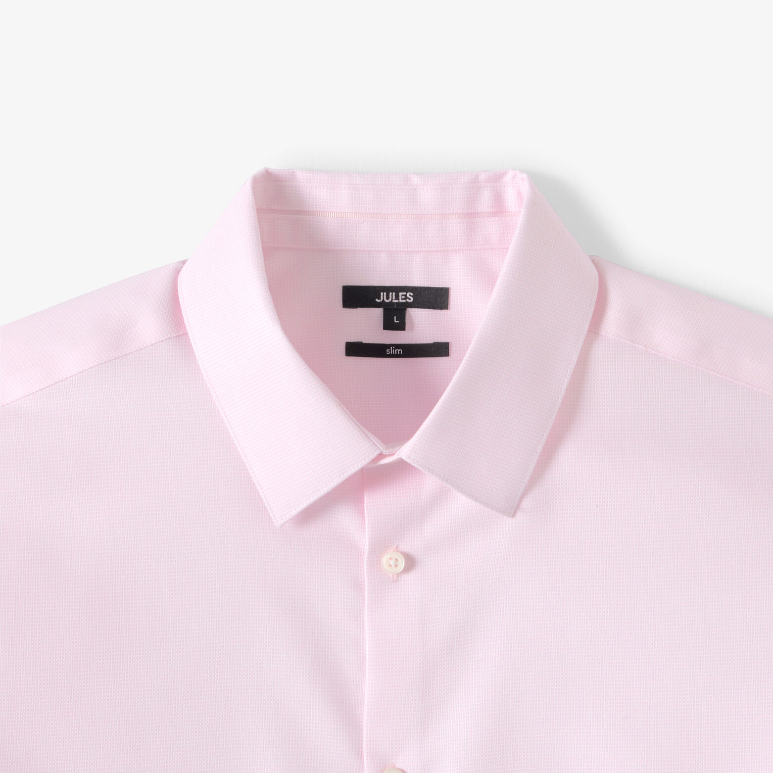 Chemise 100% coton slim sans repassage textur&eacute;e / 