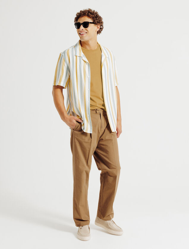 Tee shirt en coton col rond basique