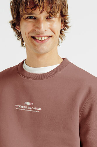 Sweat col rond imprimé