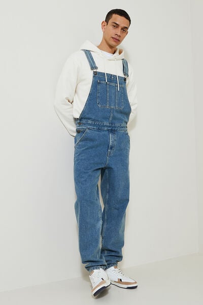 Overall in jeans, stone