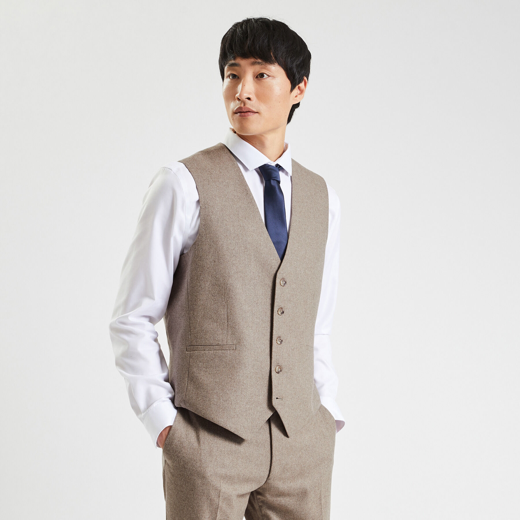 Gilet costume beige 2025 homme