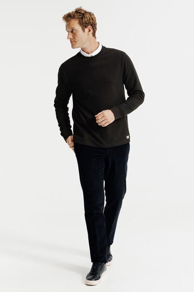 T-shirt lange mouwen in reli&euml;fstof