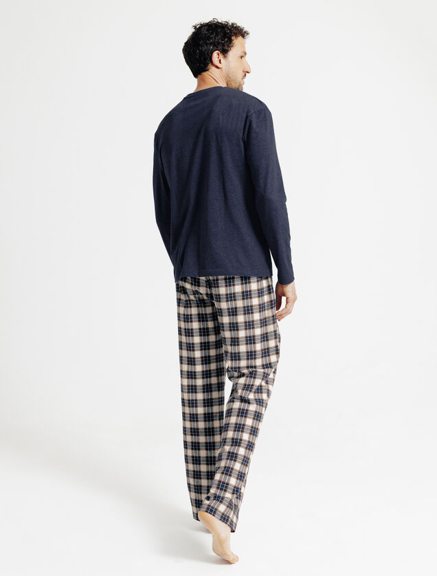 Ensemble pyjama en flanelle &agrave; carreaux