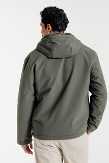 Blouson &agrave; capuche doubl&eacute; en sherpa