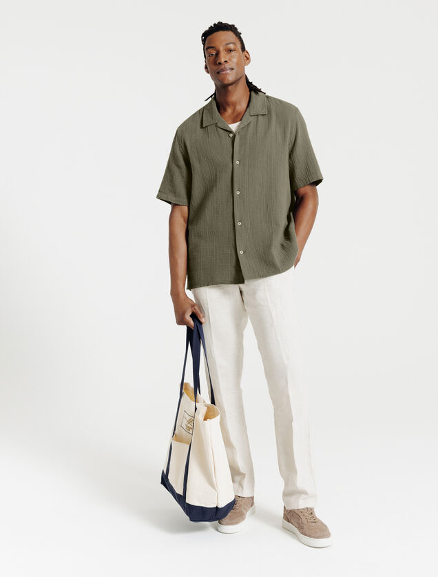 Regular effen hemdje in katoengaas