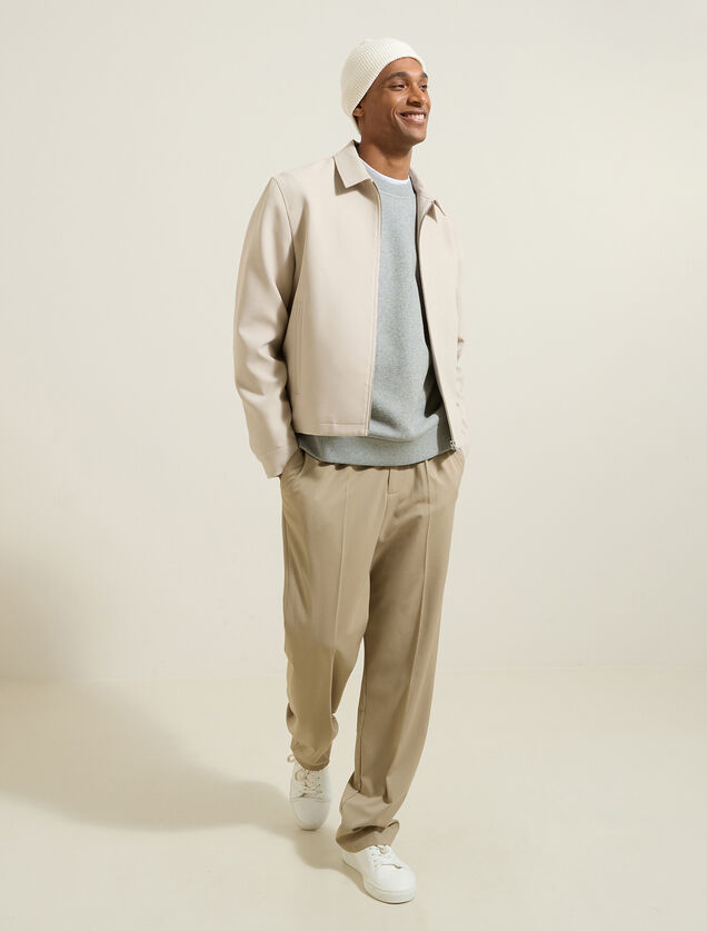 Sweat col rond en maille uni