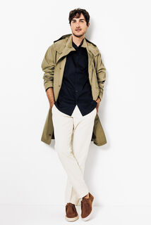 Chemise en coton col semi italien