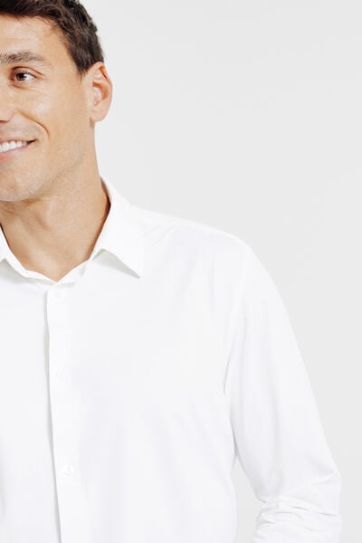 Slim fit effen hemd