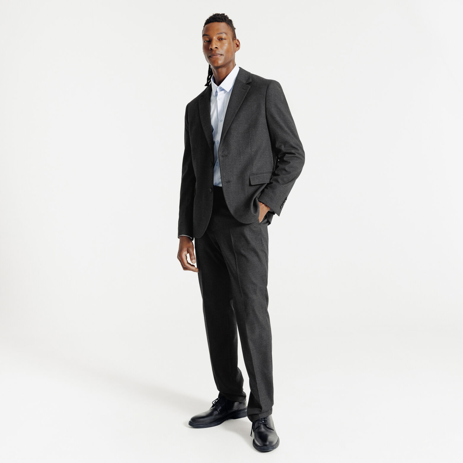 Comfort fit kostuumvest in flanel