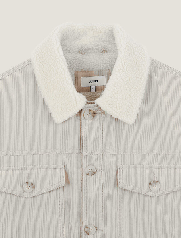 Blouson velours col chemise