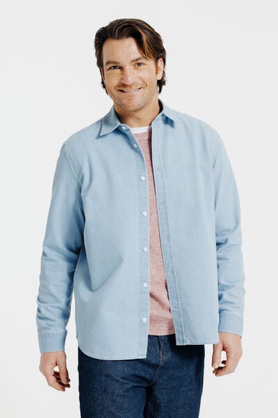 Regular fit denim hemd