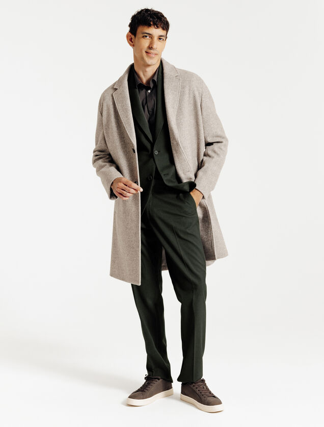 Comfort fit kostuumvest in flanel