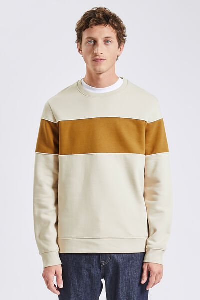 Sweat col rond colorblock
