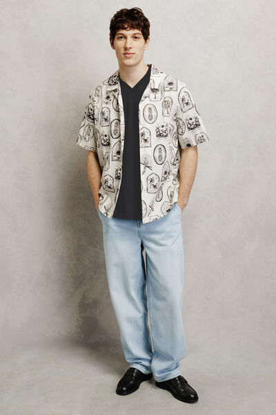 Tee shirt col V oversize