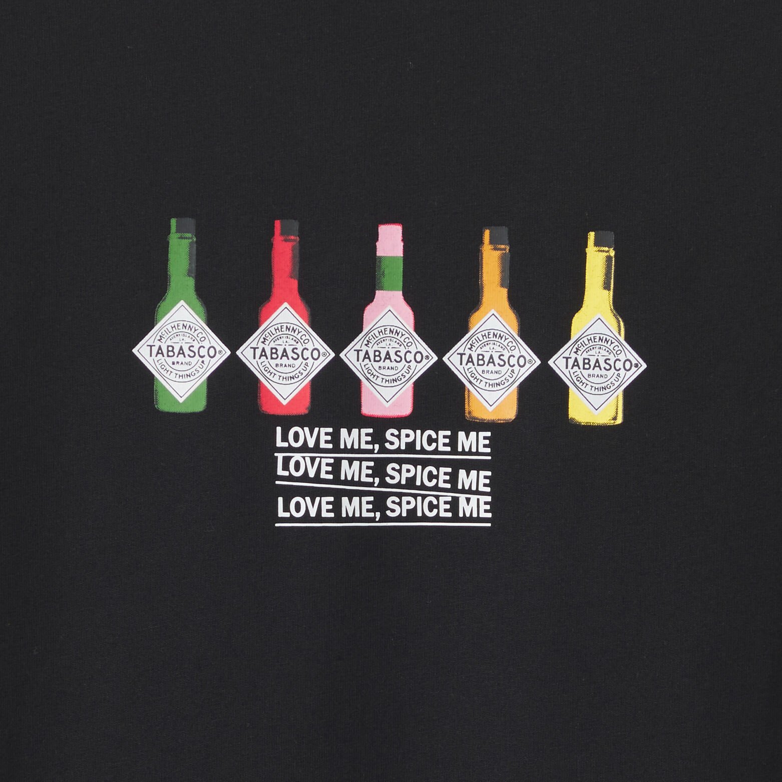 T-shirt met borstprint Tabasco-licentie