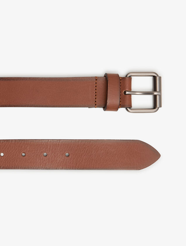 Ceinture large en cuir