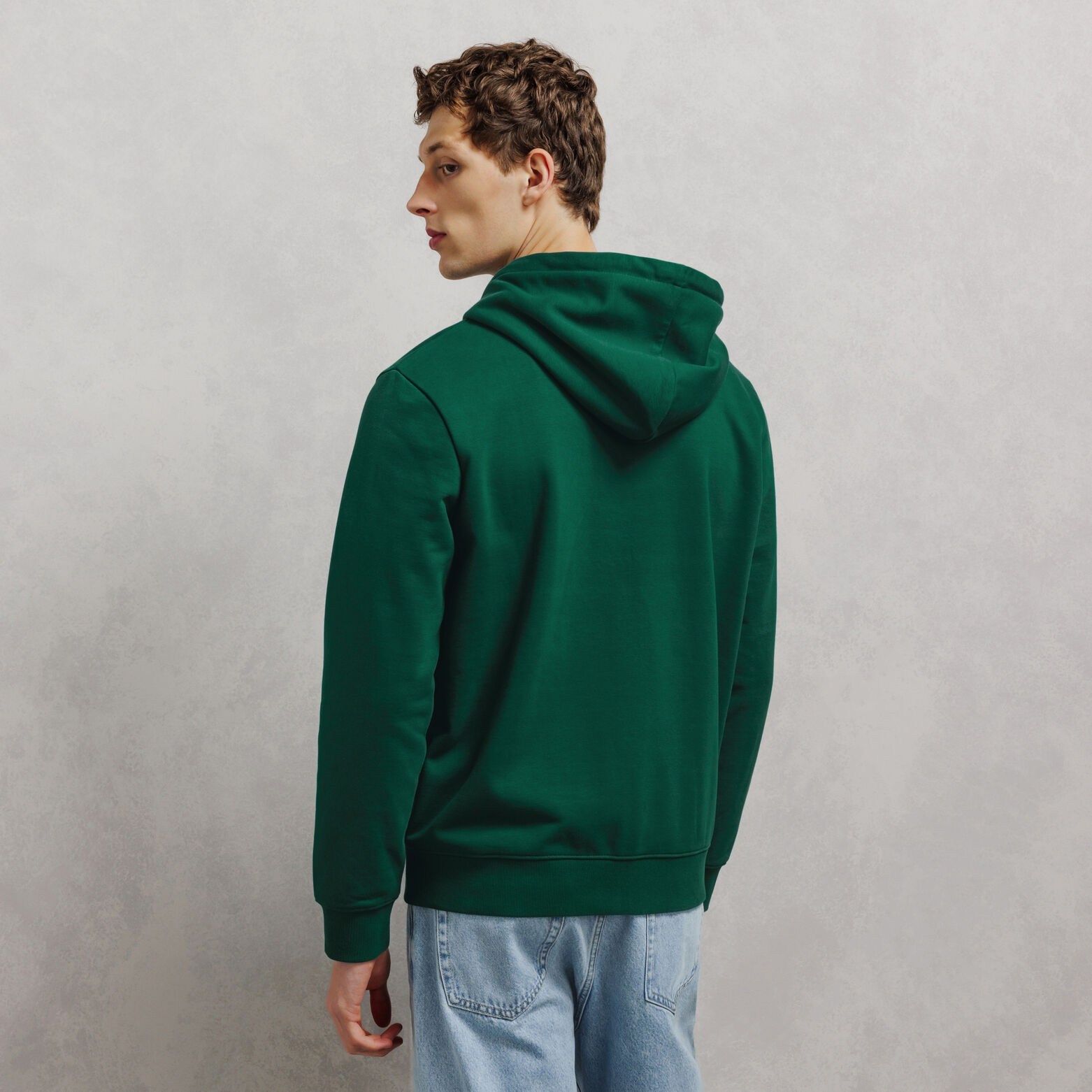 Sweat &agrave; capuche zipp&eacute; molleton uni
