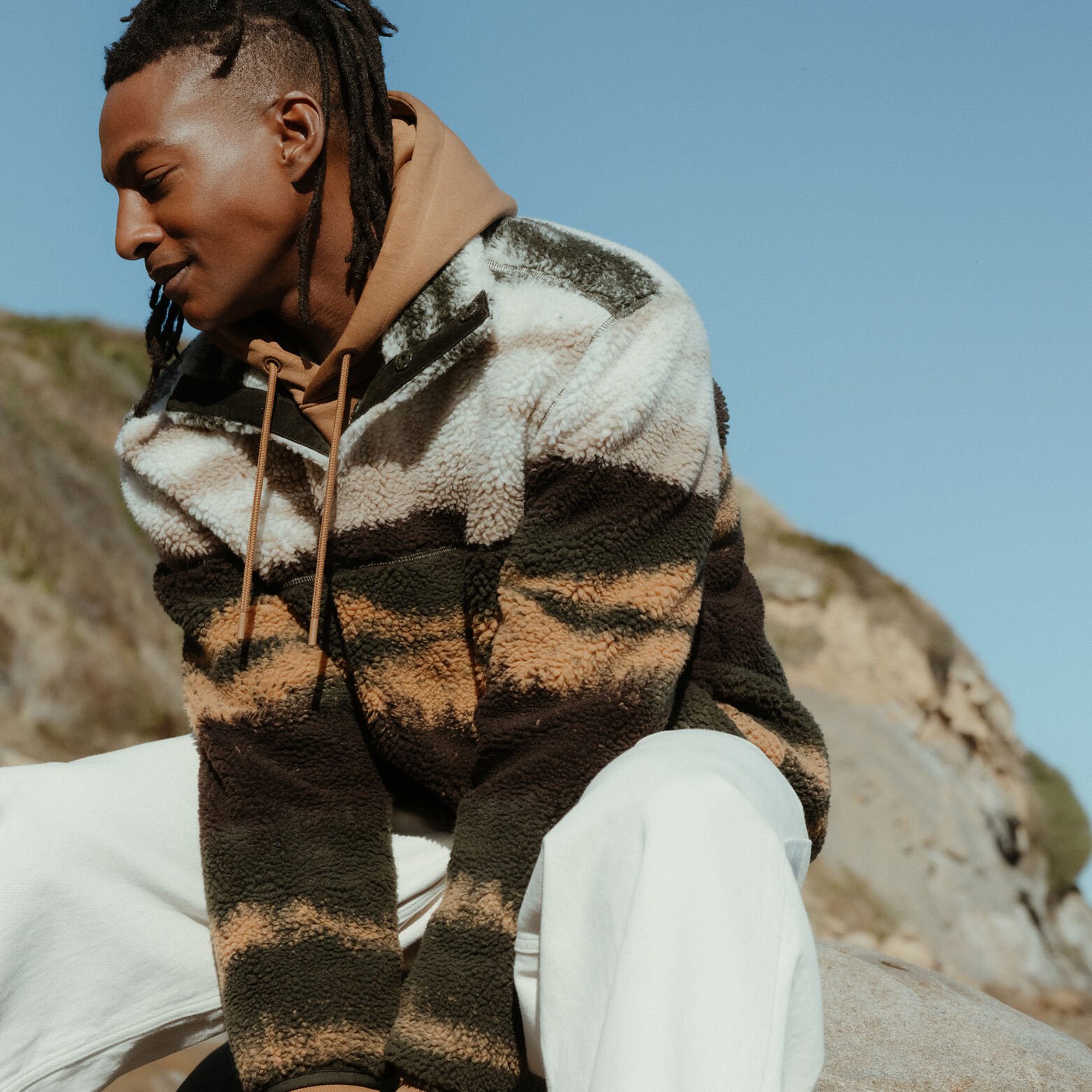 Veste en sherpa imprimé