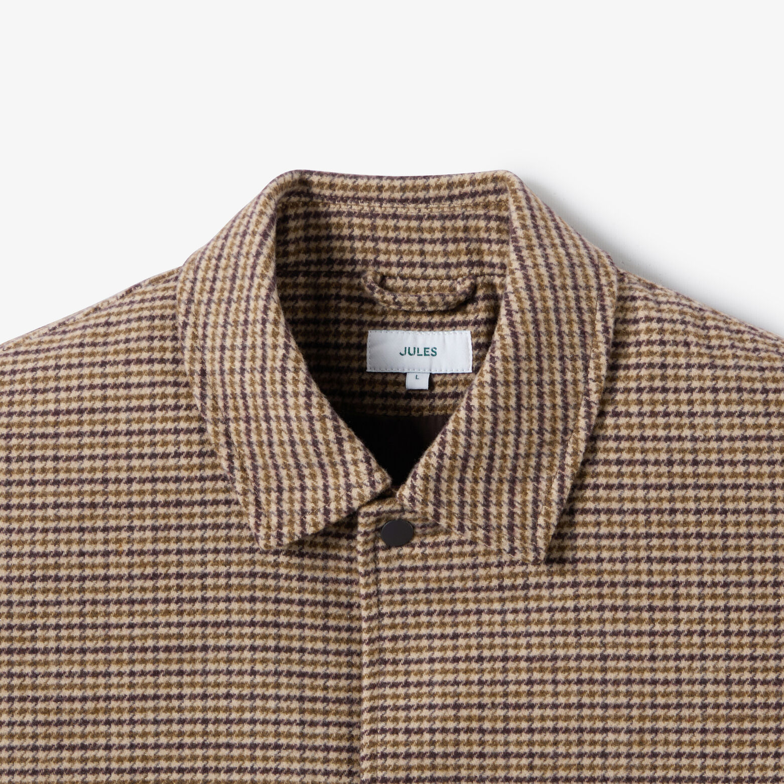 Blouson met hemdkraag en pied-de-poule