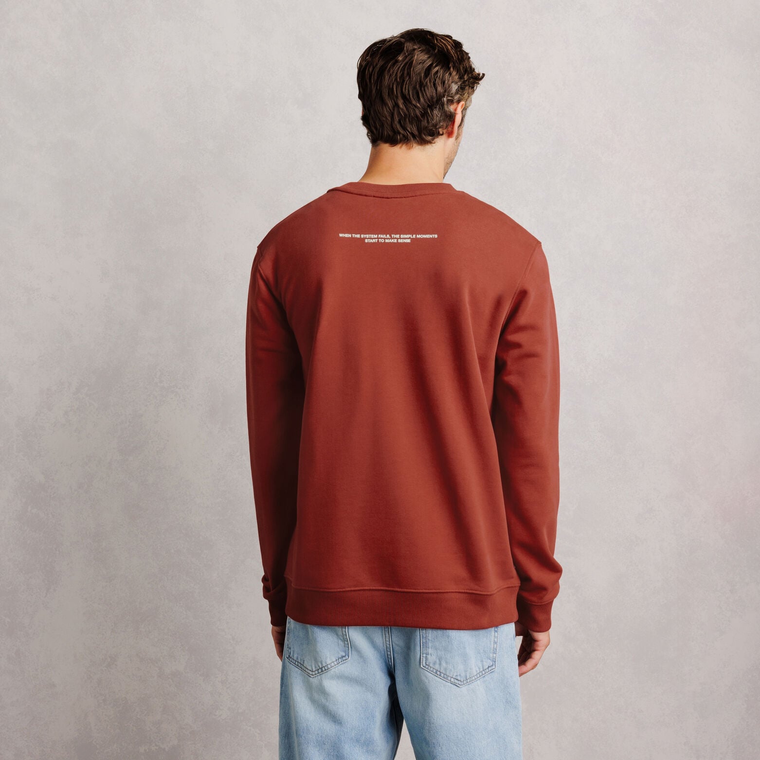 Sweat col rond imprim&eacute; devant dos