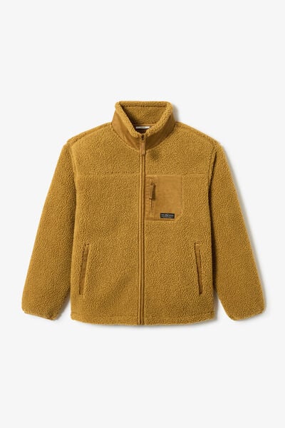 Veste zipp&eacute;e sherpa contrast&eacute;e