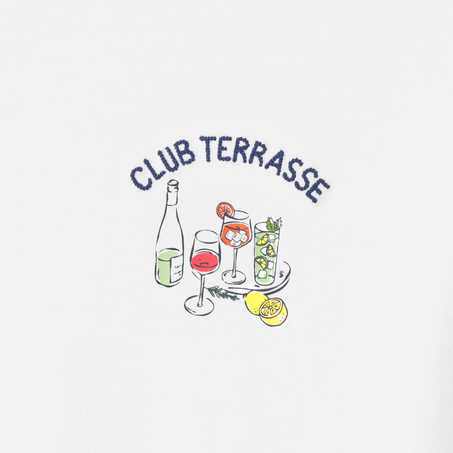 Tee shirt mati&egrave;re flamm&eacute;e imprim&eacute; club terrasse