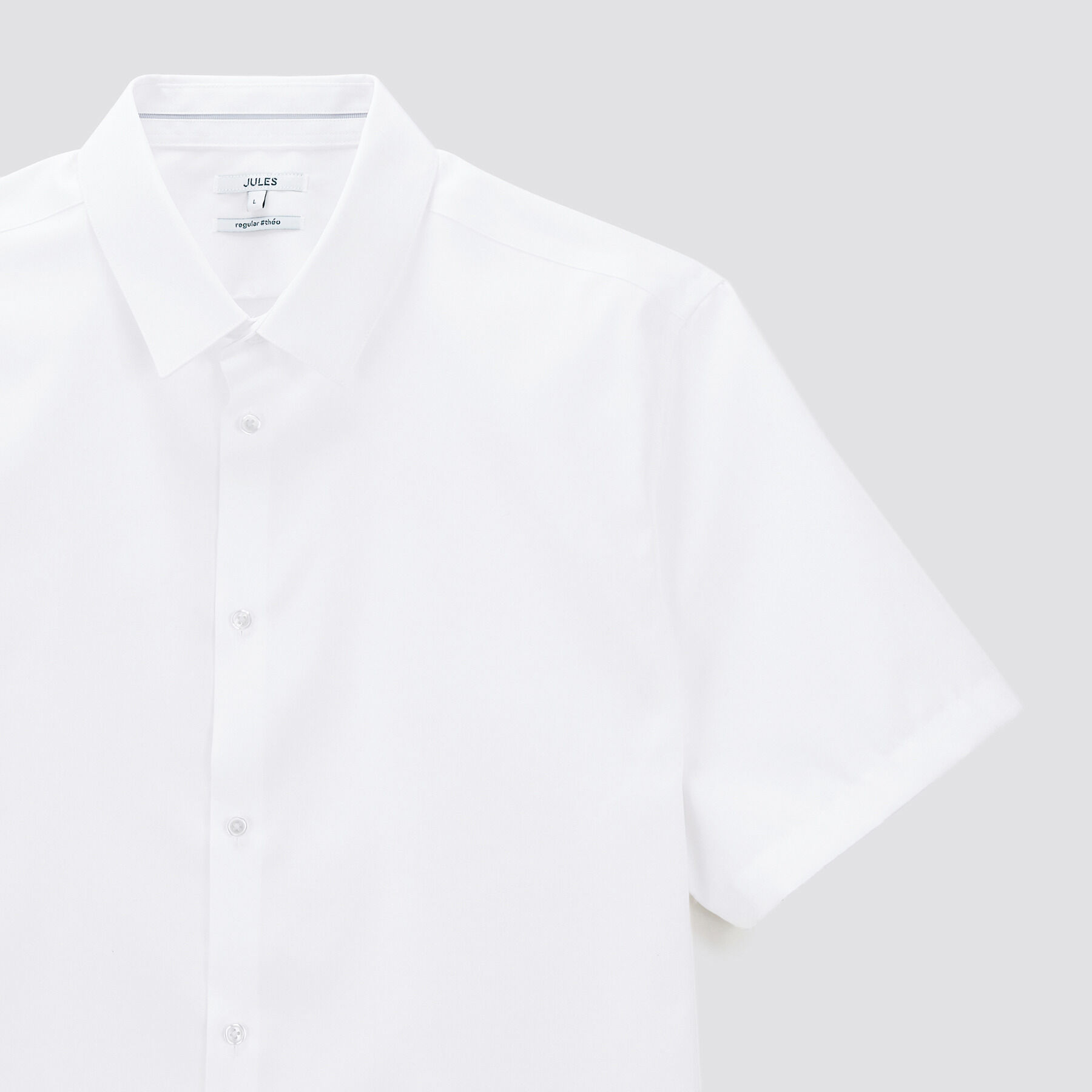 Chemisette en coton sans repassage Blanc Jules