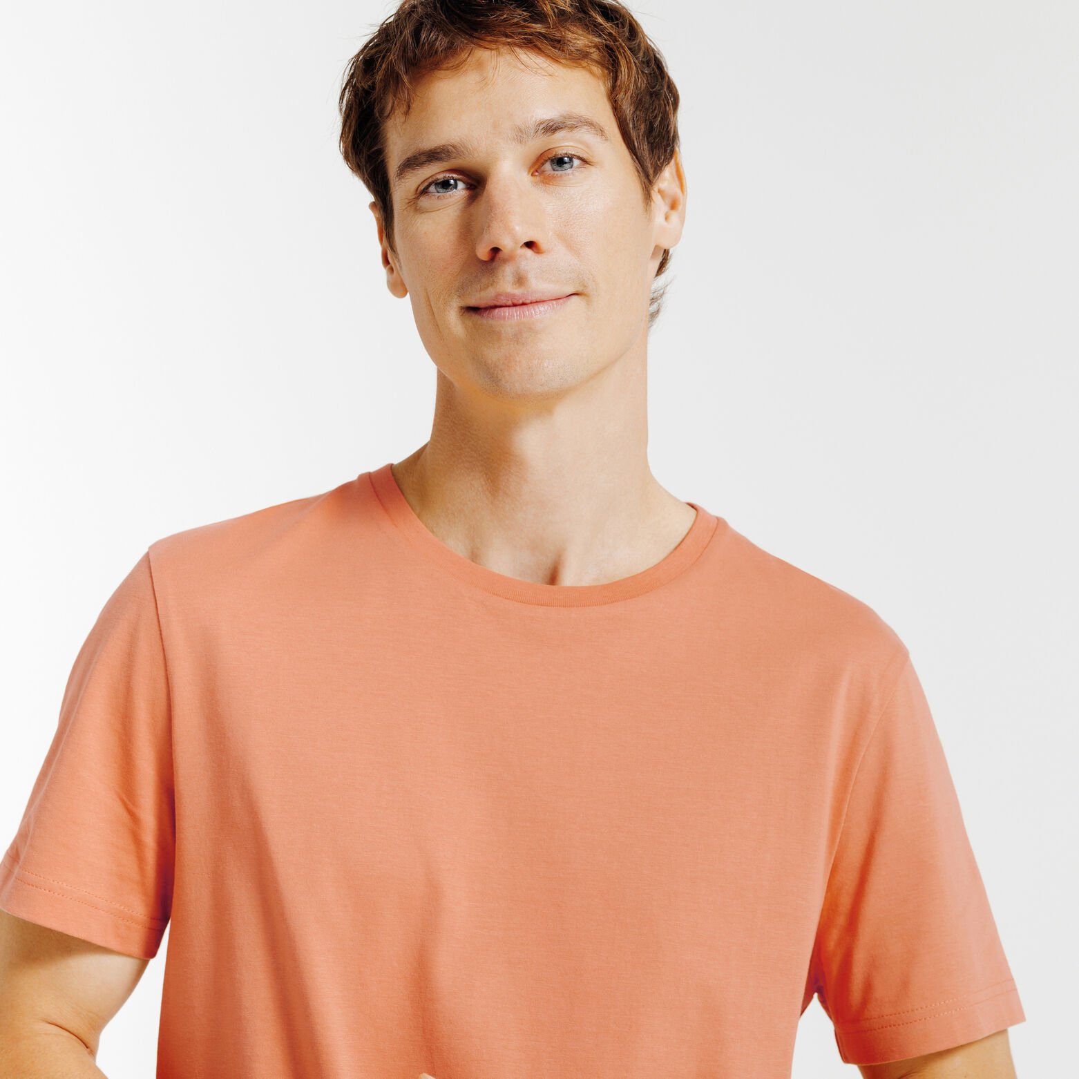 Tee shirt en coton col rond basique
