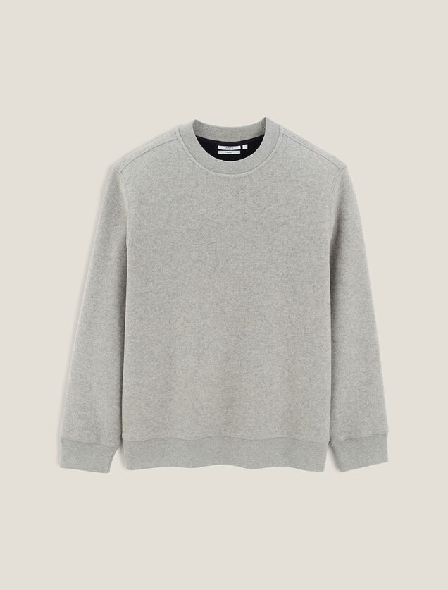 Sweat col rond en maille uni