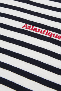 Tee shirt col rond marinière brodé