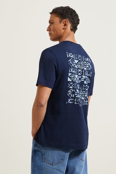 T-shirt met print op voor-en achterkant