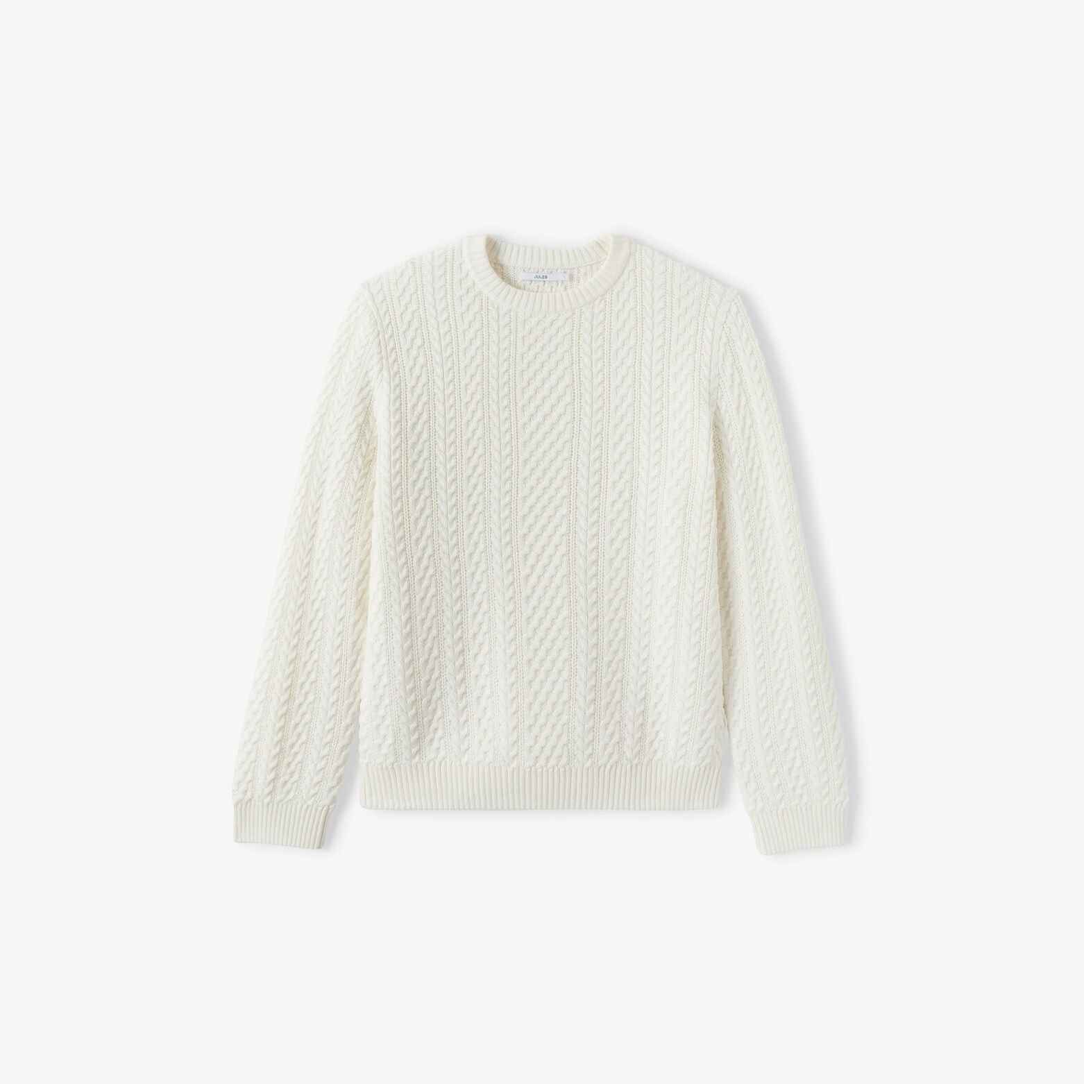 Pull col rond torsad&eacute;