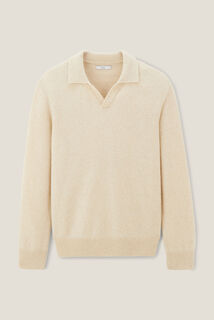 Polo en maille col resort