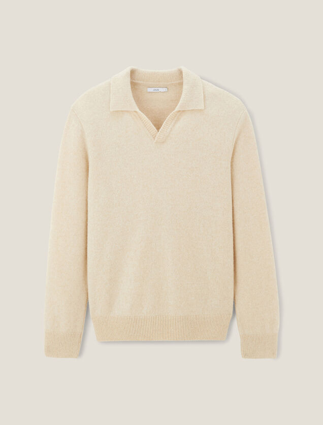 Polo en maille col resort