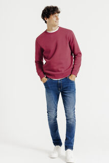 Effen sweater met ronde hals