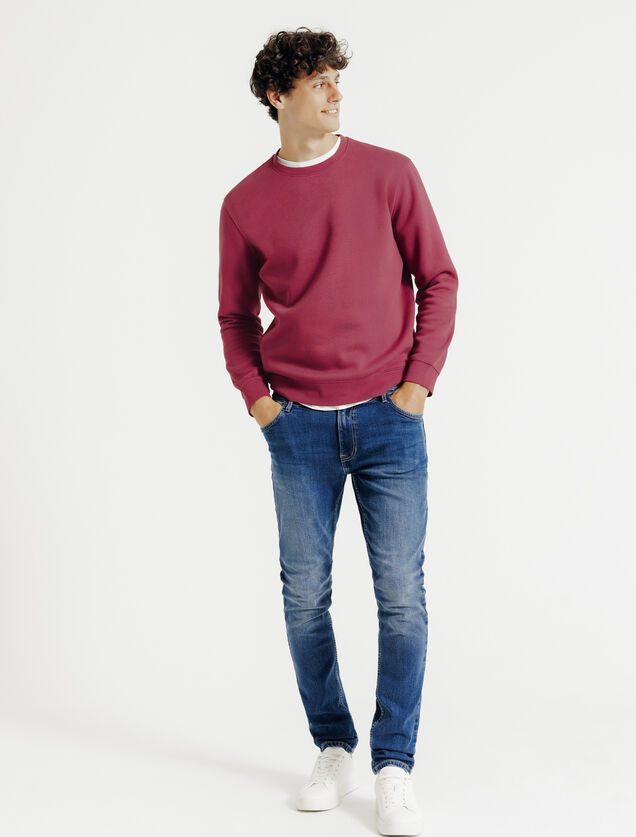 Effen sweater met ronde hals