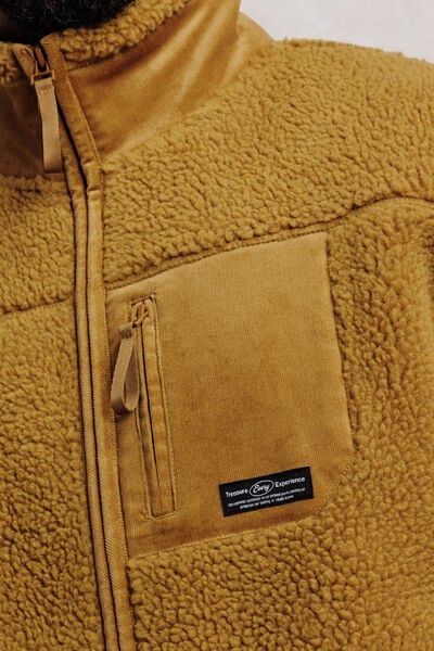 Veste zipp&eacute;e sherpa contrast&eacute;e