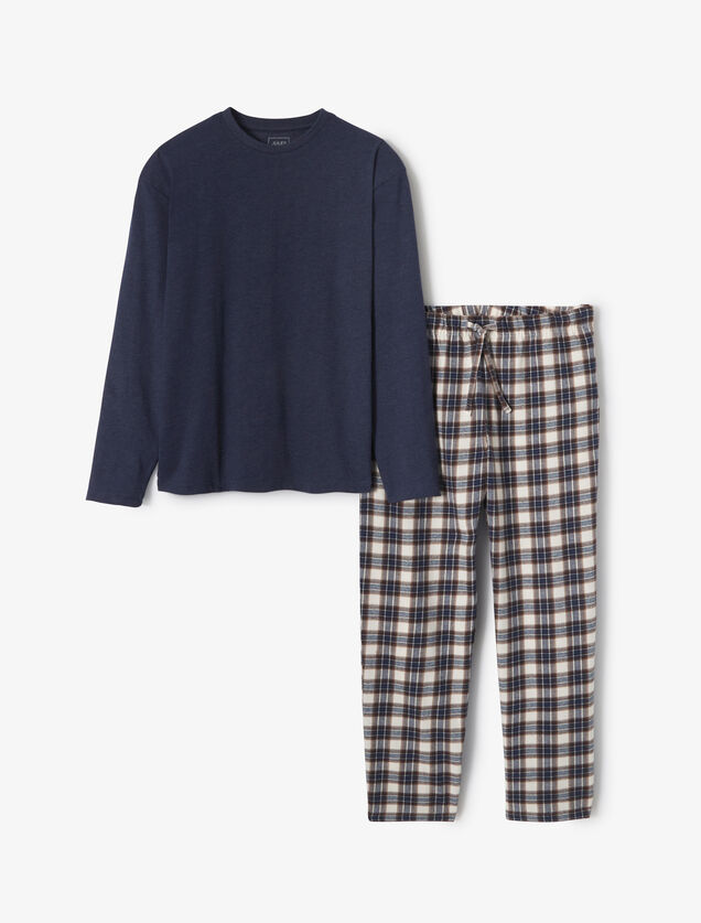 Ensemble pyjama en flanelle &agrave; carreaux
