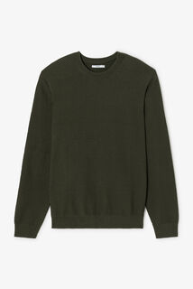 Pull col rond jeux de points fantaisie