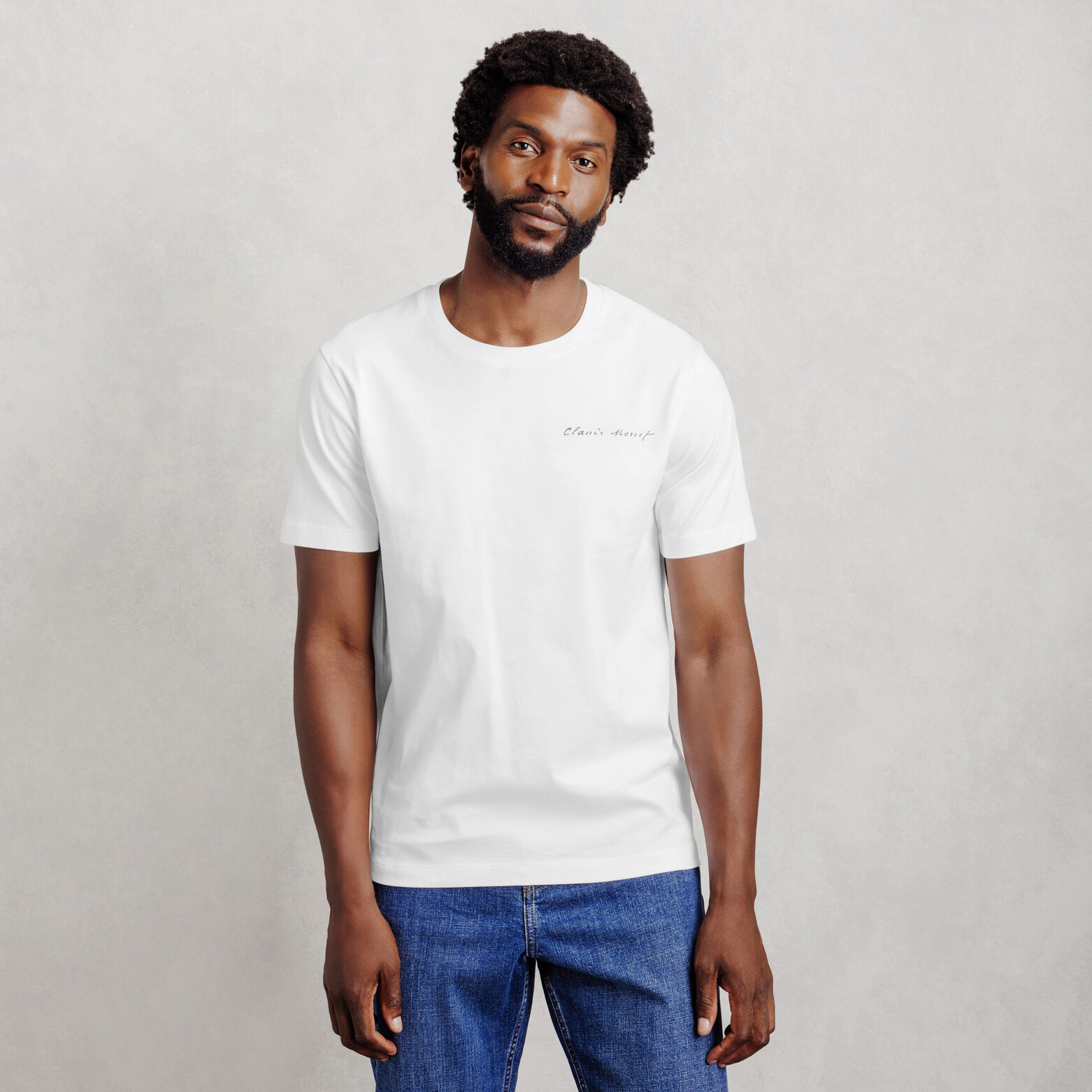 T-shirt met print voor/achter, licentie Monet