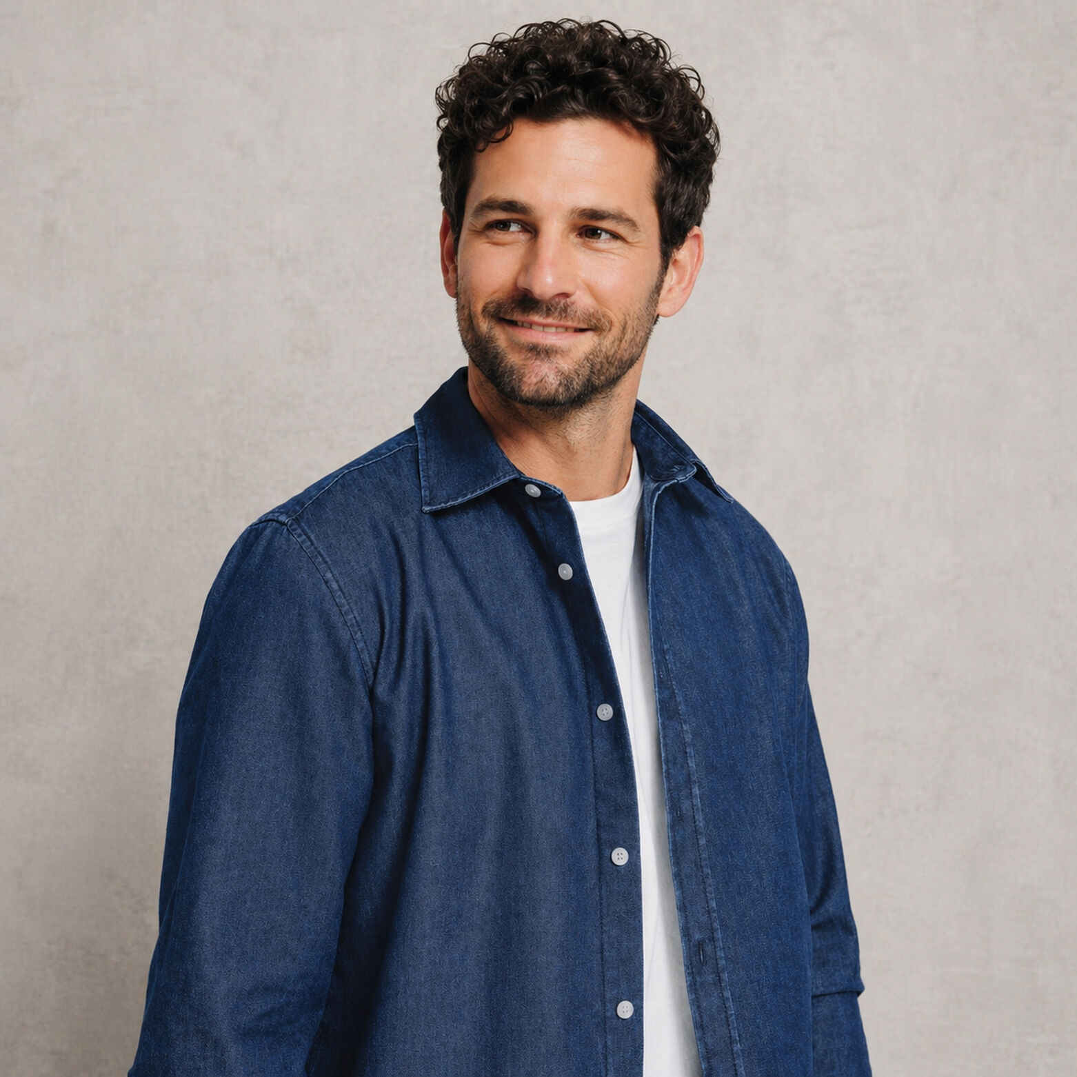 Regular fit denim hemd