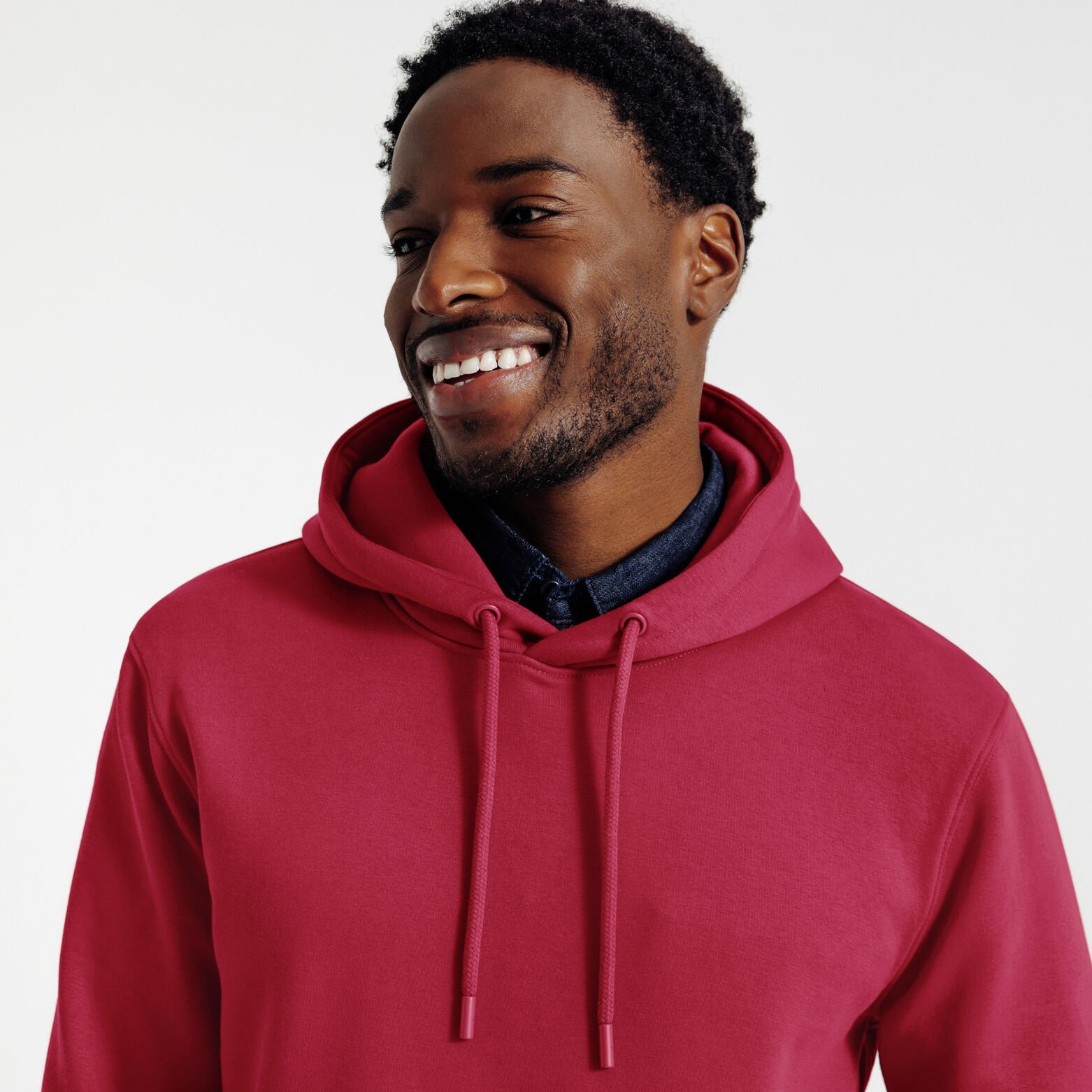 Effen sweater met kap