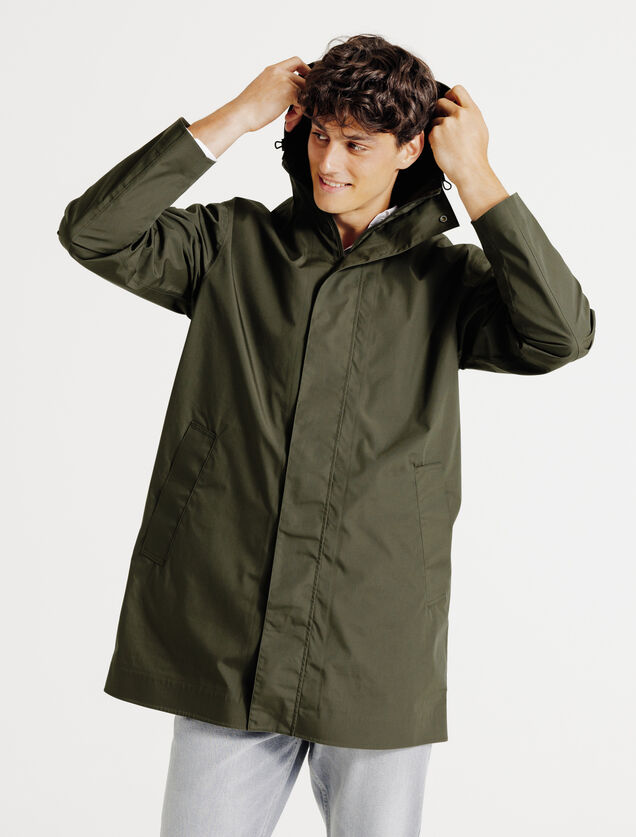 Parka longue waterproof &agrave; capuche
