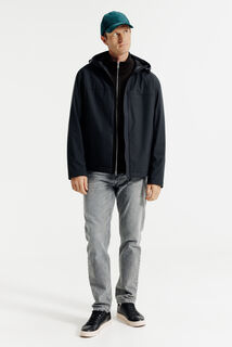 Sweat veste zipp&eacute;e col montant uni heavy weight