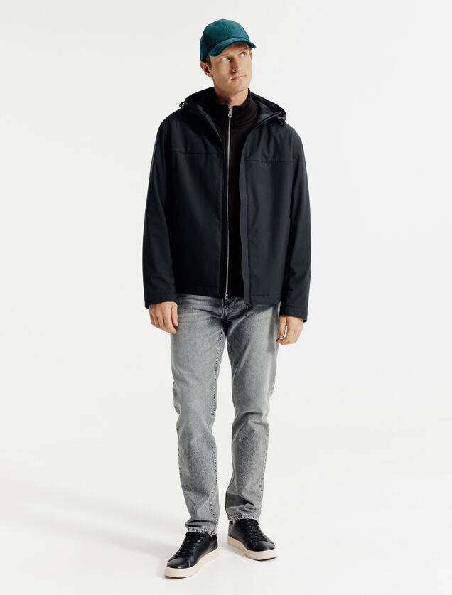 Sweat veste zipp&eacute;e col montant uni heavy weight