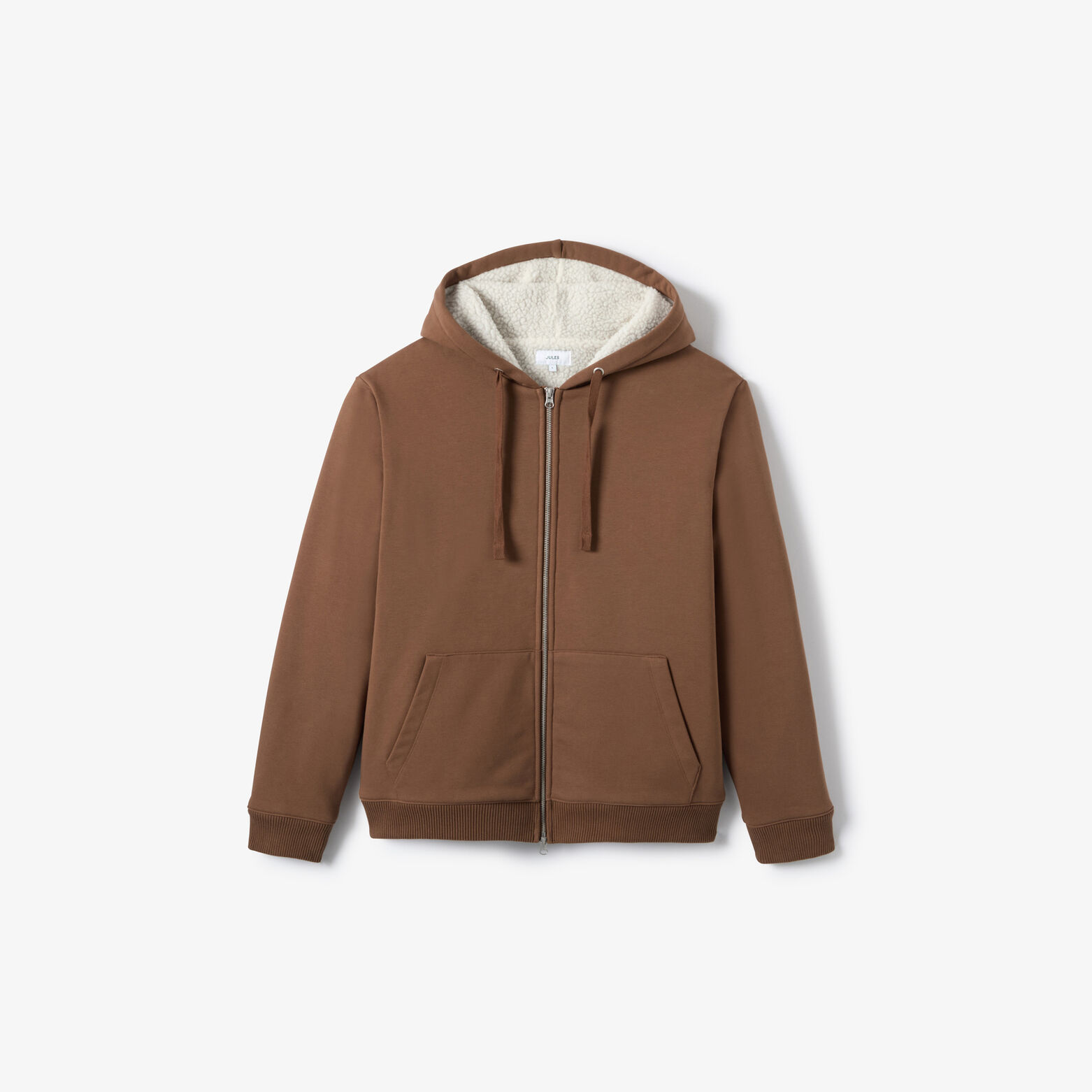 Sweat &agrave; capuche zipp&eacute; doubl&eacute; sherpa