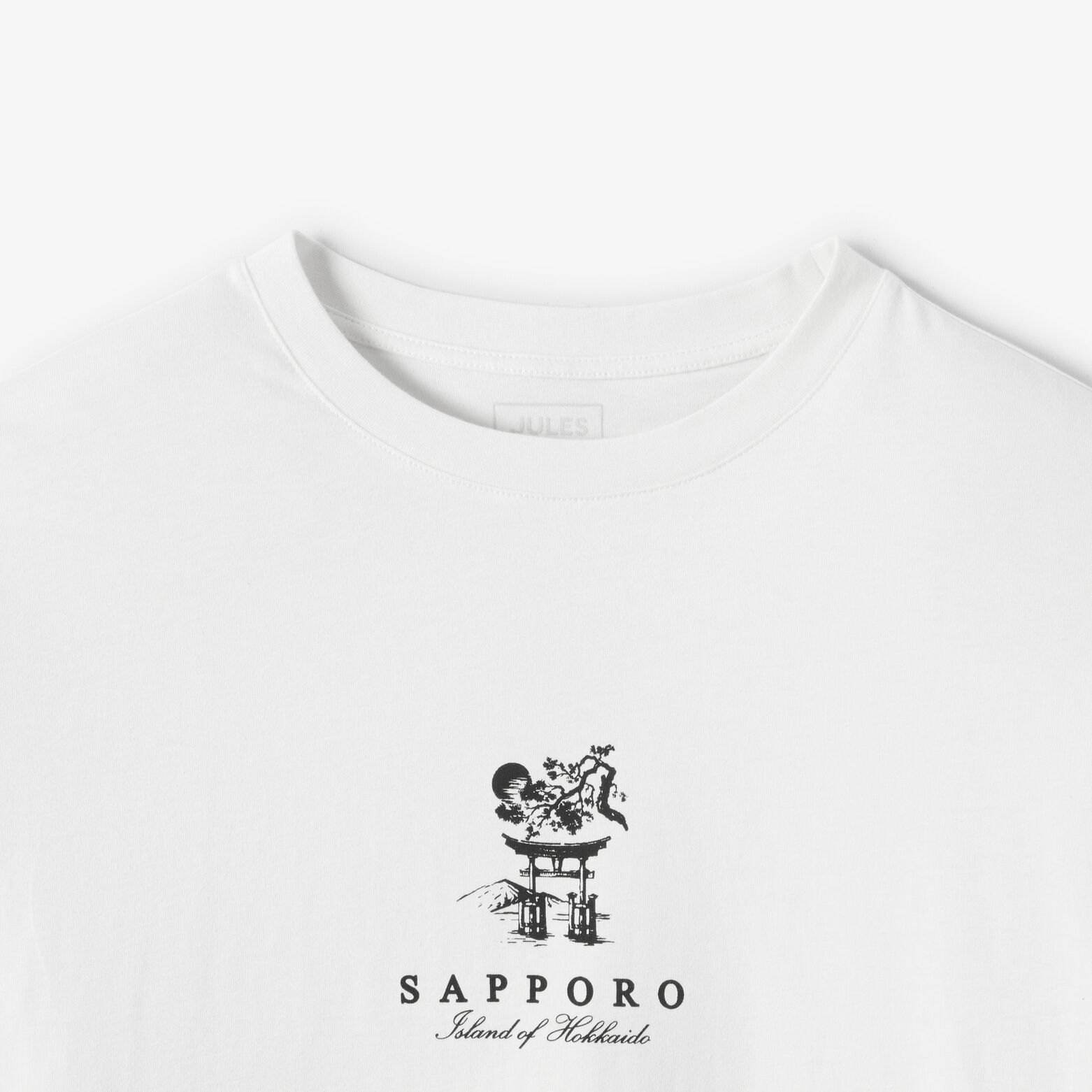 T-shirt met print voor en achter Japan 