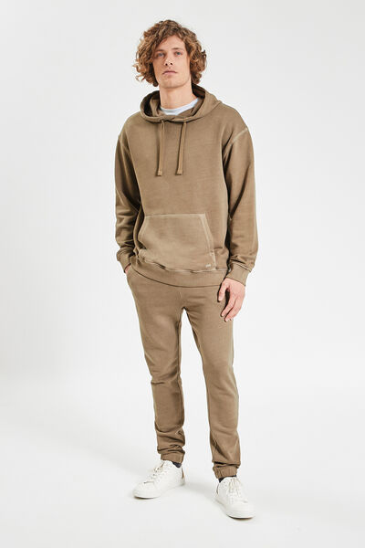 Sweat &agrave; capuche d&eacute;lav&eacute;